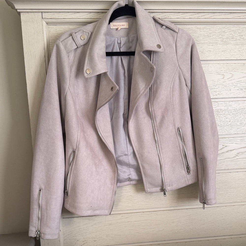 Suede Women's Light Pink Jacket